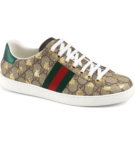 gucci sneakers nere alte monogram|gucci ace tennis shoes.